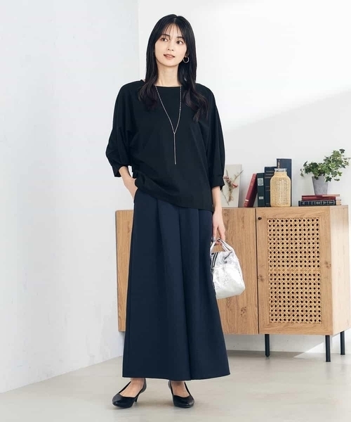 a.v.v(アーヴェヴェ)の「【接触冷感/UVカット/イージーケア/雑誌InRed(宝島社)5月号掲載】麻調フレアパンツ(その他パンツ・レディース・ブルー/ネイビー/ベージュ/ブラウン・34/36/38/40/42)」の15枚目の写真