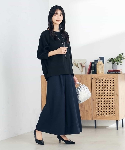 a.v.v(アーヴェヴェ)の「【接触冷感/UVカット/イージーケア/雑誌InRed(宝島社)5月号掲載】麻調フレアパンツ(その他パンツ・レディース・ブルー/ネイビー/ベージュ/ブラウン・34/36/38/40/42)」の18枚目の写真