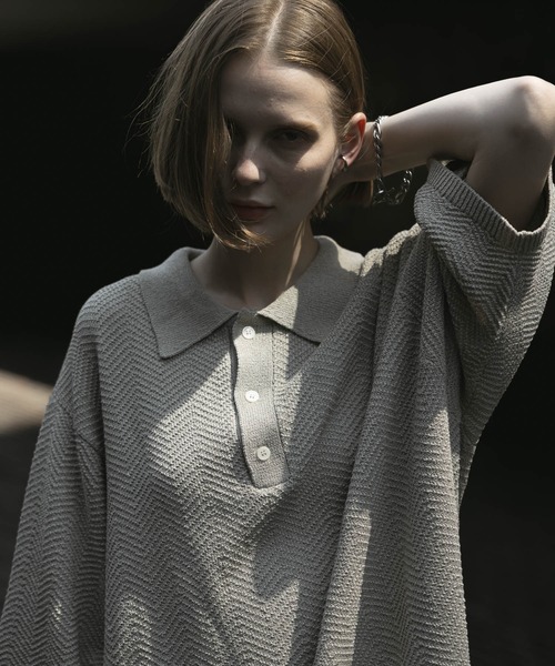 トップス remer loose dual yarn dry polo remer（リメール）の「loose dual yarn dry polo / ルーズ