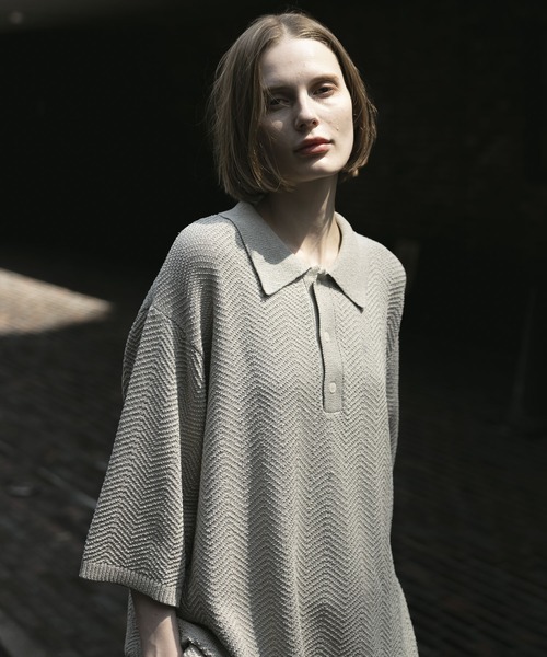 remer（リメール）の「loose dual yarn dry polo / ルーズデュアルヤーンドライポロ（シャツ/ブラウス・メンズ・ブラウン/ライトグレー/ブラック・MEDIUM/SMALL/X-SMALL/LARGE）」の22枚目の写真