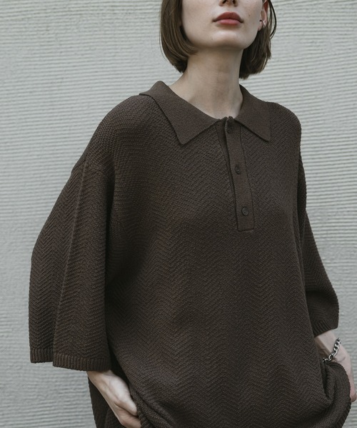 て*ぁ様 loose dual yarn dry polo ルーズデュアルヤーン loose dual yarn dry polo / ルーズデュアルヤーンドライポロ