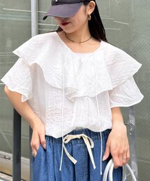 CIAOPANIC TYPY | シアーラッフル襟ブラウス(シャツ/ブラウス)