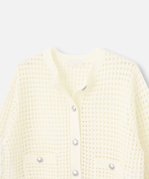 セール】フィッシュネットニットジャケット（カーディガン