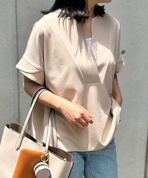 Emma Taylor | カットジョーゼットキーネックオーバープルオーバー(Tシャツ/カットソー)