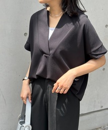Emma Taylor | カットジョーゼットキーネックオーバープルオーバー(Tシャツ/カットソー)
