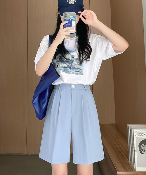 セール】レディース ゆったり大人っぽstyle。ダブルタックハーフ