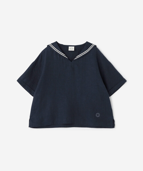 ORCIVAL ブラウス シャツ | リネン 半袖セーラーシャツ WOMEN