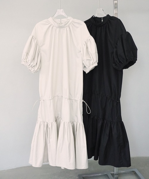  PARTY ドロストギャザーキラキラニットマーメイドワンピース Apuweiser-riche（アプワイザーリッシェ）の「キラキラミニ