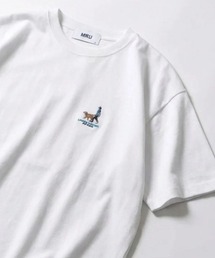 MRU（エムアールユー）の「2026SS MRU/エムアールユー オーバーサイズ アニマル/髭おじさん/ハンバーガー ワンポイント刺繍 半袖Tシャツ レディース メンズ（Tシャツ/カットソー）」