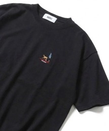 MRU（エムアールユー）の「2026SS MRU/エムアールユー オーバーサイズ アニマル/髭おじさん/ハンバーガー ワンポイント刺繍 半袖Tシャツ レディース メンズ（Tシャツ/カットソー）」