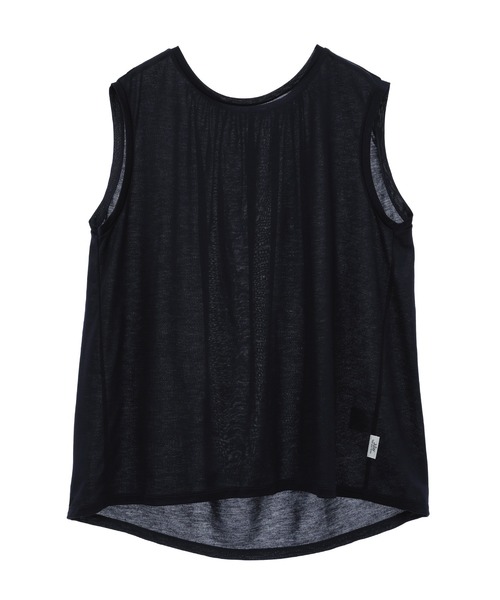 Julier Yoga and Relax（ジュリエヨガアンドリラックス）の「Julier ロイヤルクロス天竺タンクトップ（タンクトップ・レディース・ホワイト/ネイビー/オレンジ・FREE）」の2枚目の写真