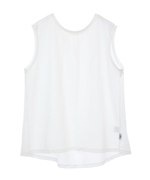 Julier Yoga and Relax（ジュリエヨガアンドリラックス）の「Julier ロイヤルクロス天竺タンクトップ（タンクトップ・レディース・ホワイト/ネイビー/オレンジ・FREE）」の4枚目の写真