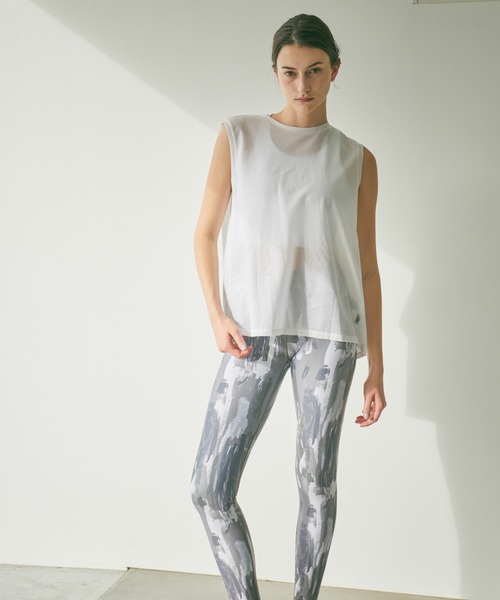 Julier Yoga and Relax（ジュリエヨガアンドリラックス）の「Julier ロイヤルクロス天竺タンクトップ（タンクトップ・レディース・ホワイト/ネイビー/オレンジ・FREE）」の7枚目の写真