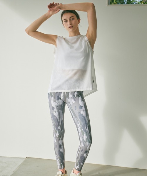 Julier Yoga and Relax（ジュリエヨガアンドリラックス）の「Julier ロイヤルクロス天竺タンクトップ（タンクトップ・レディース・ホワイト/ネイビー/オレンジ・FREE）」の8枚目の写真