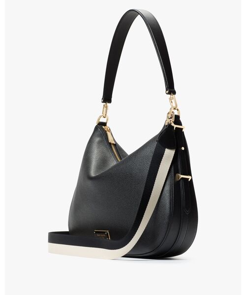 kate spade new york(ケイトスペード ニューヨーク)の「リブ ラージ ホーボー バッグ(ショルダーバッグ・レディース・ブラック・ONESIZE)」の3枚目の写真