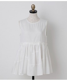 SIPULI | Cotton Stripe Dobby ランダムカットブラウス(シャツ/ブラウス)