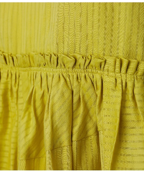 SIPULI（シプリ）の「Cotton Stripe Dobby ランダムカットブラウス（シャツ/ブラウス・レディース・ホワイト/イエロー・2）」の6枚目の写真