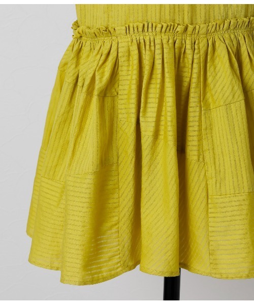 SIPULI（シプリ）の「Cotton Stripe Dobby ランダムカットブラウス（シャツ/ブラウス・レディース・ホワイト/イエロー・2）」の7枚目の写真