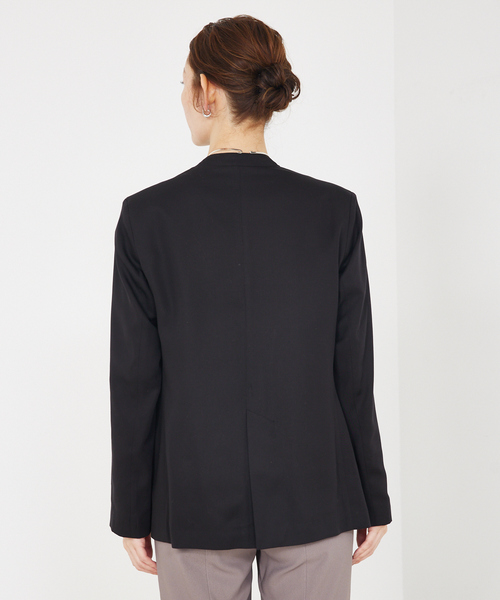 qualite（カリテ）の「袖コンシールあきJK/秋服/冬服/オフィスカジュアル（テーラードジャケット・レディース・ブラック/グレイッシュベージュ・38/36）」の12枚目の写真