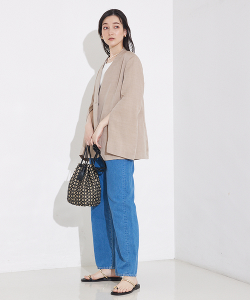 qualite（カリテ）の「袖コンシールあきJK/秋服/冬服/オフィスカジュアル（テーラードジャケット・レディース・ブラック/グレイッシュベージュ・38/36）」の22枚目の写真