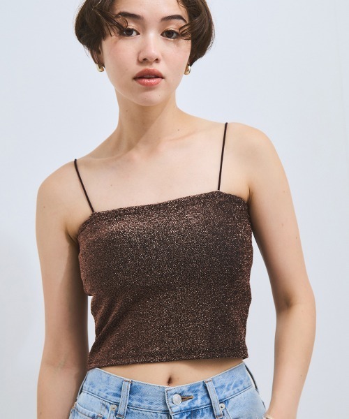 VICKY(ビッキー)の「カップ付きラメキャミソール≪手洗い可能≫(キャミソール・レディース・オフホワイト/ブラック/ブラウン・M)」の17枚目の写真
