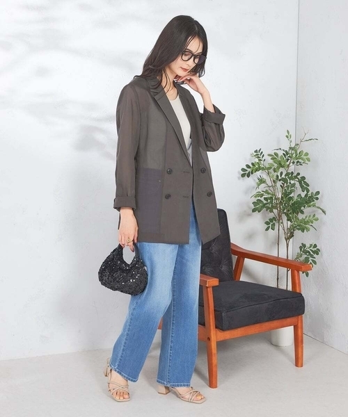 a.v.v（アーヴェヴェ）の「スクエアトゥストラップサンダル（サンダル・レディース・クリーム/アイボリー/ブラック・23.5/22.5/24.5）」の18枚目の写真