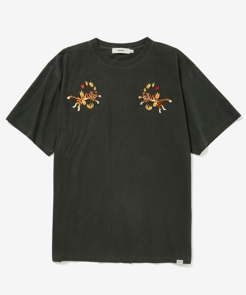 rehacer(レアセル)の「rehacer : Loop Tiger Pigment Dye T-shirt / ループタイガーピグメントダイ Tシャツ(Tシャツ/カットソー・メンズ・ブラック/ネイビー/レッド・SMALL/MEDIUM/LARGE/X-LARGE)」の16枚目の写真
