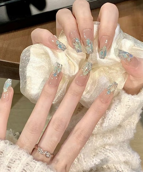 シェル パーツ コフィン デザイン ネイルチップ（ネイルシール/ネイル