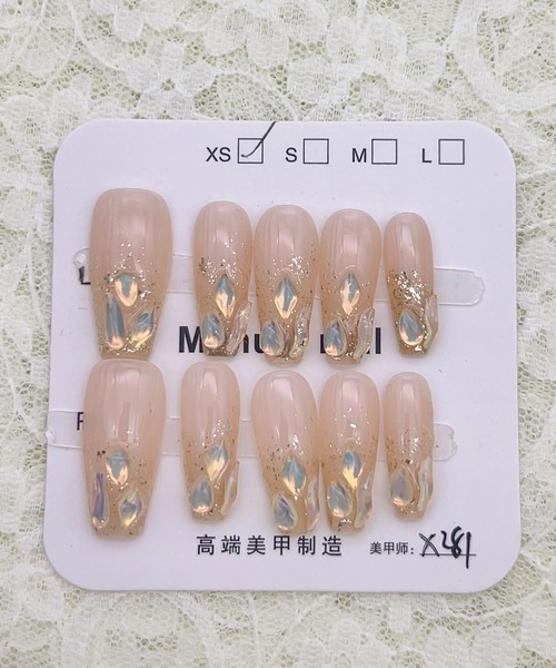 ネイルチップ パーツ ネイルチップ 24枚セット セルフネイル パーツ ショート ロング