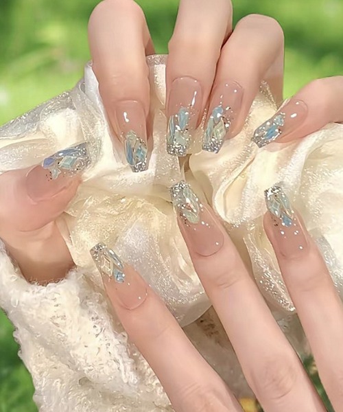 シェル パーツ コフィン デザイン ネイルチップ（ネイルシール/ネイル