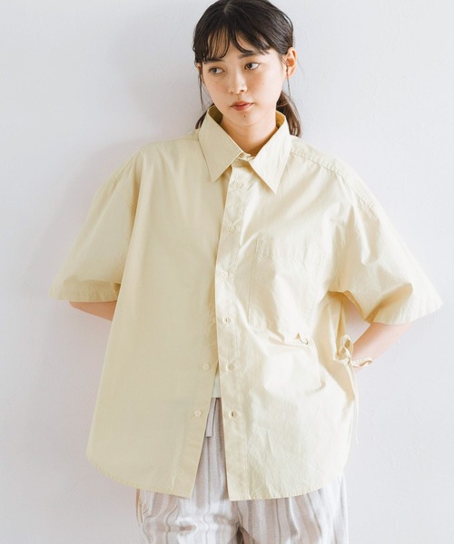 RAGEBLUE（レイジブルー）の「サイドリボンアソートオーバーシャツ（シャツ/ブラウス・レディース・ダークグレー/イエロー/ピンク/ブラック系/グレー系・FREE）」の5枚目の写真