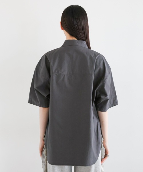 RAGEBLUE（レイジブルー）の「サイドリボンアソートオーバーシャツ（シャツ/ブラウス・レディース・ダークグレー/イエロー/ピンク/ブラック系/グレー系・FREE）」の7枚目の写真