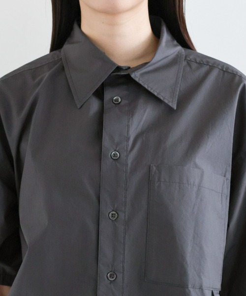 RAGEBLUE（レイジブルー）の「サイドリボンアソートオーバーシャツ（シャツ/ブラウス・レディース・ダークグレー/イエロー/ピンク/ブラック系/グレー系・FREE）」の8枚目の写真