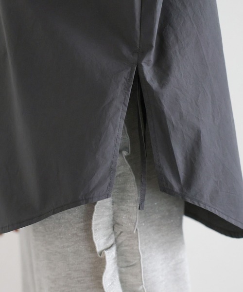 RAGEBLUE（レイジブルー）の「サイドリボンアソートオーバーシャツ（シャツ/ブラウス・レディース・ダークグレー/イエロー/ピンク/ブラック系/グレー系・FREE）」の10枚目の写真
