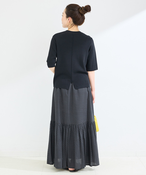 B.C STOCK(ベーセーストック)の「ウォッシャブル / 接触冷感 / ソウバリプルオーバー(ニット/セーター・レディース・ブラック/ネイビー/グリーン/ホワイト・FREE)」の7枚目の写真