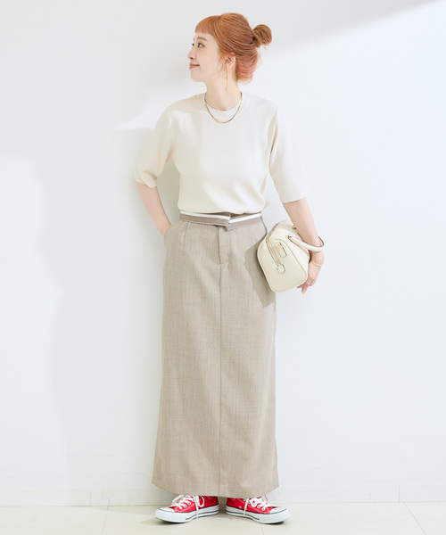 B.C STOCK(ベーセーストック)の「ウォッシャブル / 接触冷感 / ソウバリプルオーバー(ニット/セーター・レディース・ブラック/ネイビー/グリーン/ホワイト・FREE)」の11枚目の写真