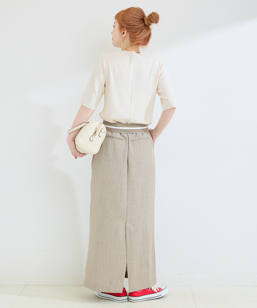 B.C STOCK(ベーセーストック)の「ウォッシャブル / 接触冷感 / ソウバリプルオーバー(ニット/セーター・レディース・ブラック/ネイビー/グリーン/ホワイト・FREE)」の14枚目の写真