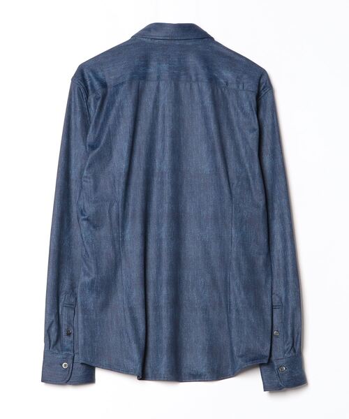HIGH STREET（ハイストリート）の「COOLﾊｲﾃﾝｼｮﾝﾃﾞﾆﾑﾌﾟﾘﾝﾄｶｯﾀｳｪｲSH（シャツ/ブラウス・メンズ・ブルー/ネイビー・LL/L/S/M）」の10枚目の写真