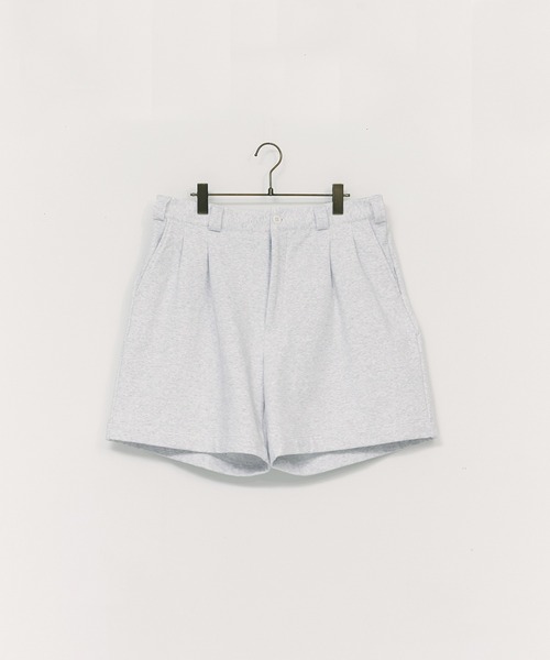 mocT(モクティー)の「mocT/モクティ STRETCH FLEECE 2TUCK SHORTS ストレッチフリース2タックショーツ ハーフパンツ(その他パンツ・レディース・ホワイト/ヘザーグレー・XL)」の1枚目の写真
