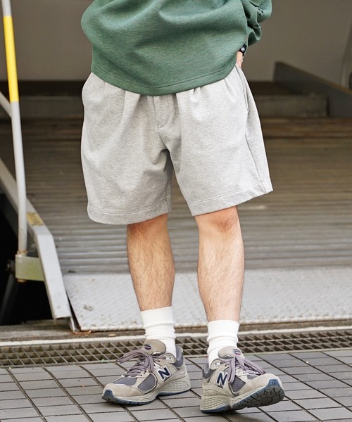 mocT(モクティー)の「mocT/モクティ STRETCH FLEECE 2TUCK SHORTS ストレッチフリース2タックショーツ ハーフパンツ(その他パンツ・レディース・ホワイト/ヘザーグレー・XL)」の12枚目の写真