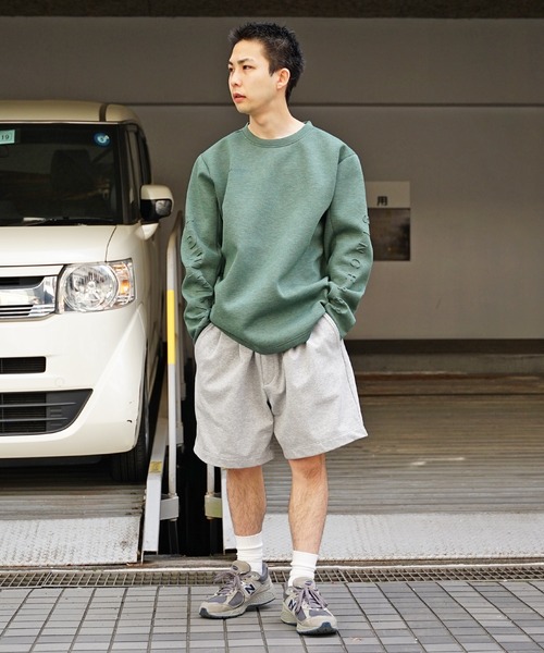mocT(モクティー)の「mocT/モクティ STRETCH FLEECE 2TUCK SHORTS ストレッチフリース2タックショーツ ハーフパンツ(その他パンツ・レディース・ホワイト/ヘザーグレー・XL)」の14枚目の写真