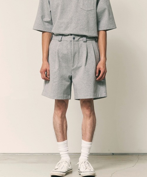 mocT(モクティー)の「mocT/モクティ STRETCH FLEECE 2TUCK SHORTS ストレッチフリース2タックショーツ ハーフパンツ(その他パンツ・レディース・ホワイト/ヘザーグレー・XL)」の15枚目の写真