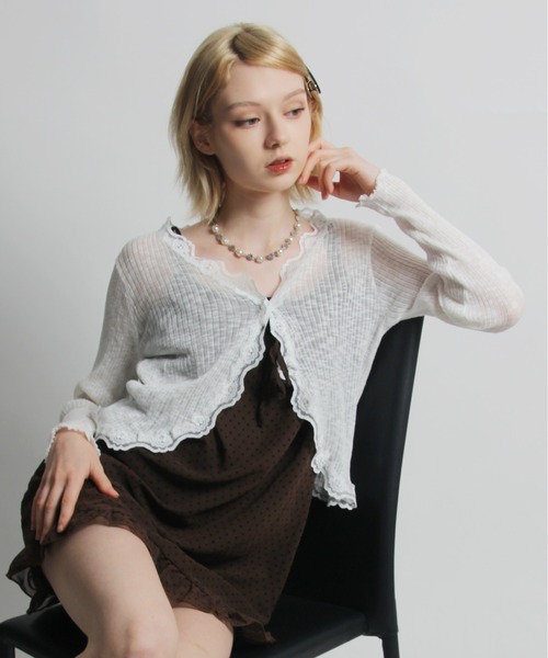 マリア♡アナイ　白レース　カーディガン マリア様専用♡アナイ 白レース カーディガン - メルカリ