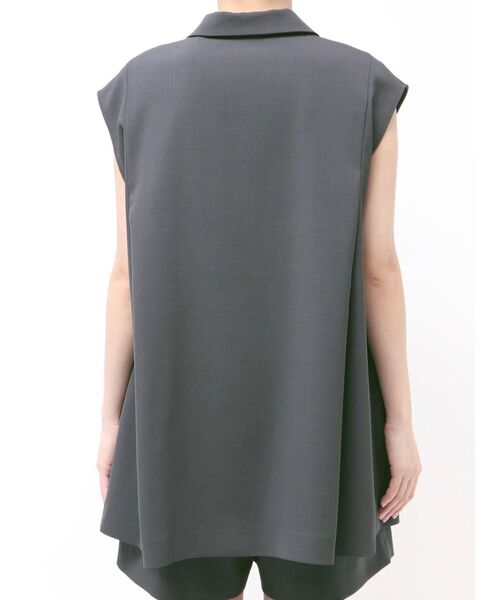 ELENDEEK（エレンディーク）の「リラクシーテーラードジレ【セットアップ対応】（テーラードジャケット・レディース・ブラウン/アイボリー/チャコールグレー・FREE）」の17枚目の写真