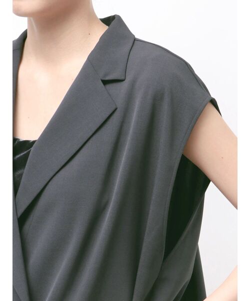 ELENDEEK（エレンディーク）の「リラクシーテーラードジレ【セットアップ対応】（テーラードジャケット・レディース・ブラウン/アイボリー/チャコールグレー・FREE）」の15枚目の写真