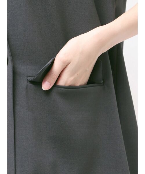 ELENDEEK（エレンディーク）の「リラクシーテーラードジレ【セットアップ対応】（テーラードジャケット・レディース・ブラウン/アイボリー/チャコールグレー・FREE）」の14枚目の写真