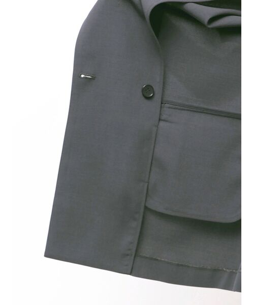 ELENDEEK（エレンディーク）の「リラクシーテーラードジレ【セットアップ対応】（テーラードジャケット・レディース・ブラウン/アイボリー/チャコールグレー・FREE）」の13枚目の写真