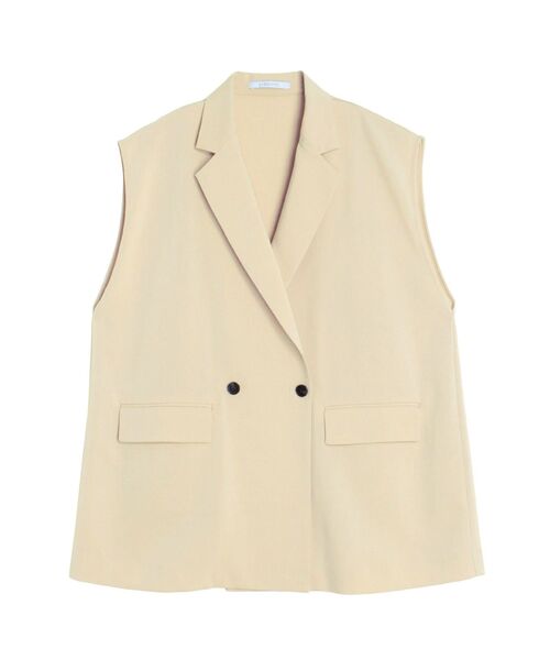 ELENDEEK（エレンディーク）の「リラクシーテーラードジレ【セットアップ対応】（テーラードジャケット・レディース・ブラウン/アイボリー/チャコールグレー・FREE）」の5枚目の写真