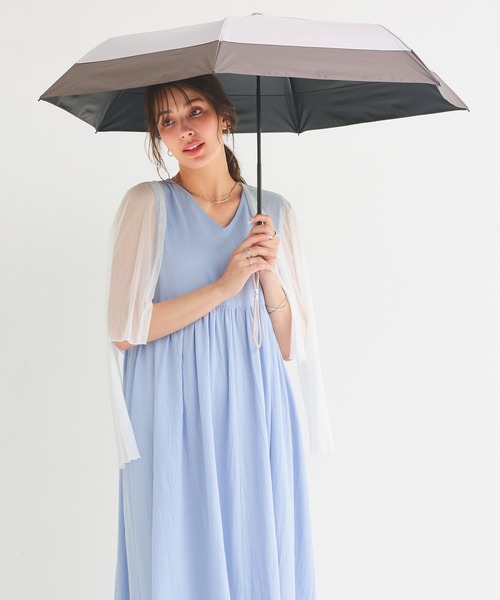 完全遮光 UVカット率100% 晴雨兼用 ストラップ付 折りたたみ傘