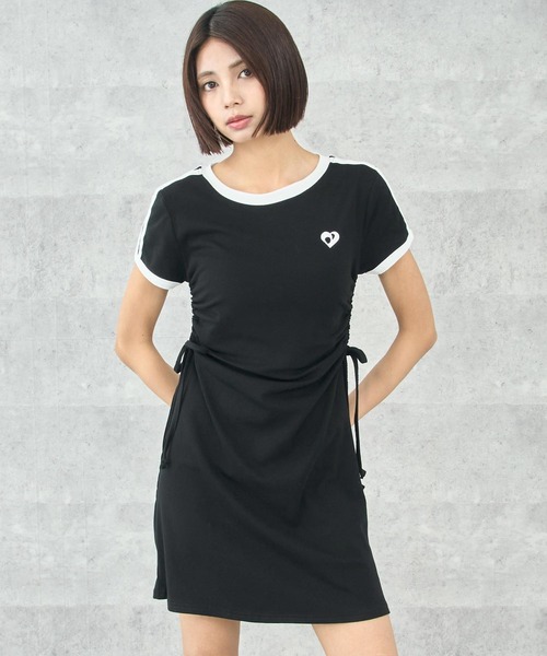 ANAP(アナップ)の「スポーティーTシャツ ミニワンピース(ワンピース・レディース・ネイビー/ブラック・FREE)」の1枚目の写真